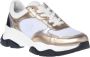 Baldinini Sneaker in gold and white nappa leather Multicolor Dames - Thumbnail 1