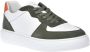 Baldinini Sneaker in olive green and white suede Multicolor Heren - Thumbnail 1