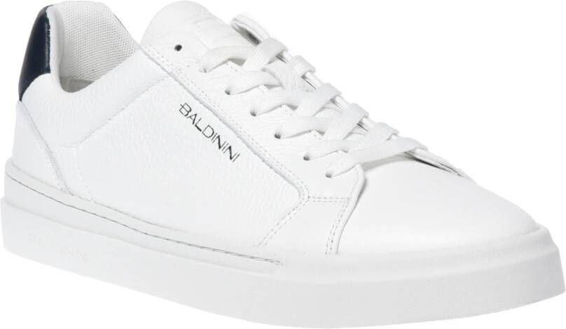 Baldinini Sneaker in white tumbled leather White Heren