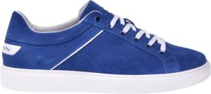 Baldinini Sneakers in blue perforated suede Blauw Heren