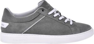 Baldinini Sneakers in military green perforated suede Grijs Heren