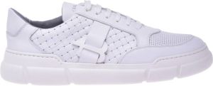 Baldinini Sneakers in white printed calfskin Wit Heren