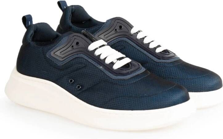 Baldinini Sneakers met Ronde Neus Blauw Heren