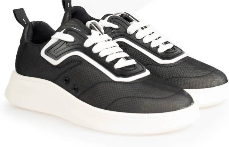 Baldinini Sneakers met Ronde Neus Zwart Heren