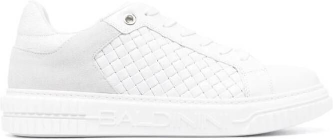Baldinini Tennis shoes in white leather Wit Heren