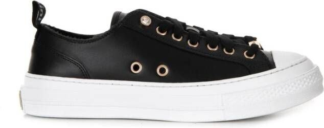 Baldinini Sportieve Leren Sneakers Zwart Dames