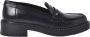 Baldinini Studded black leather loafers - Thumbnail 1