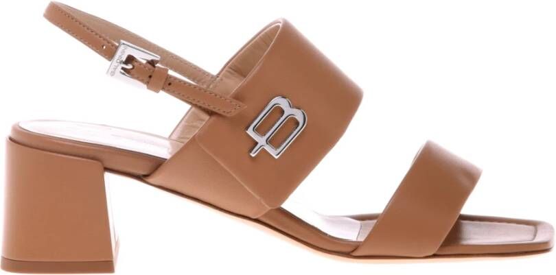 Baldinini Tan nappa leather sandals