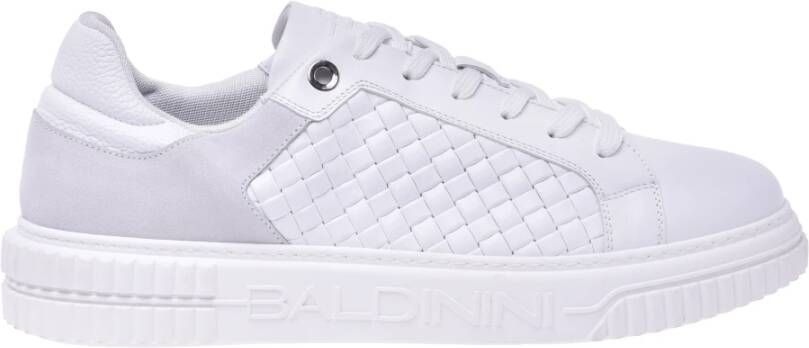 Baldinini Tennis shoes in white leather Wit Heren