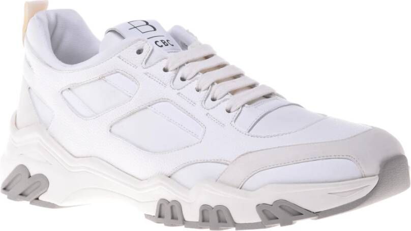Baldinini Trainers in cream and white eco-leather White Heren