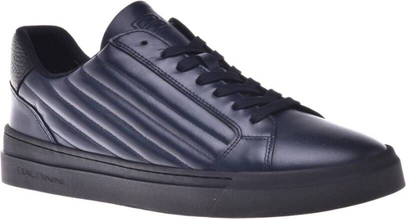 Baldinini Trainers in dark blue quilted leather and leather Blue Heren