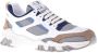 Baldinini Trainers in taupe and white eco-leather Grijs Heren - Thumbnail 1
