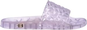 Baldinini Transparent rubber slider sandals Paars Dames