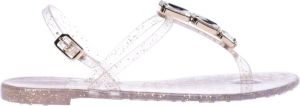 Baldinini Transparent rubber thong sandals Wit Dames