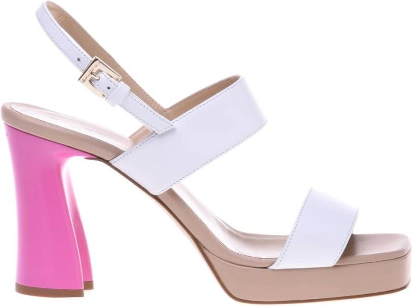 Baldinini White and tamarind leather sandal