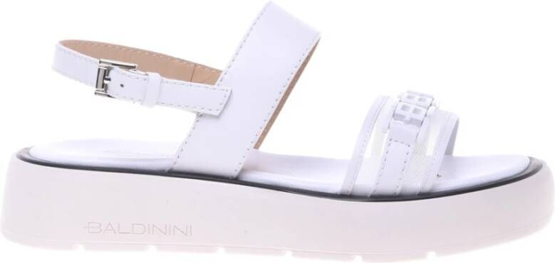 Baldinini White leather and mesh sandal