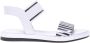 Baldinini White leather and mirror elastic sandal - Thumbnail 1