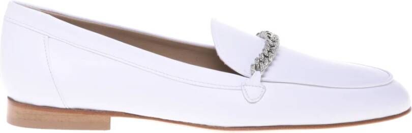Baldinini White nappa leather loafers