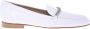 Baldinini White nappa leather loafers - Thumbnail 1