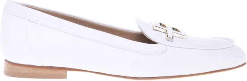 Baldinini White nappa leather loafers