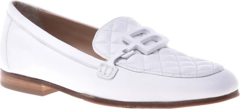 Baldinini White nappa leather loafers White Dames
