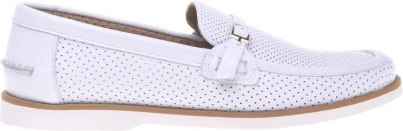 Baldinini White perforated calfskin loafer