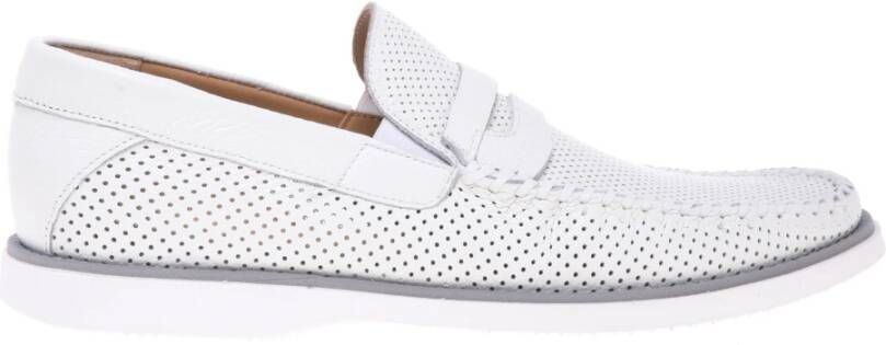 Baldinini White perforated tumbled loafer