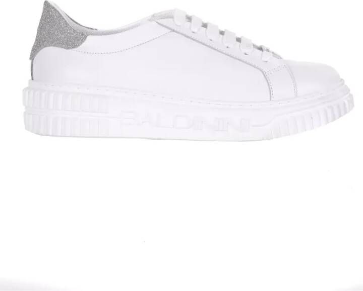 Baldinini Sneaker in black and silver calfskin White Dames