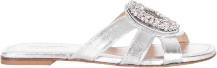 Baldinini Zilveren versierde sandalen
