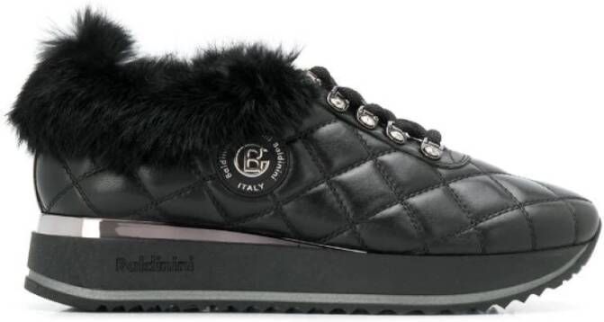 Baldinini Zwarte Casual Enkellaarzen Black Dames