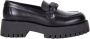 Baldinini Zwarte leren loafers - Thumbnail 1