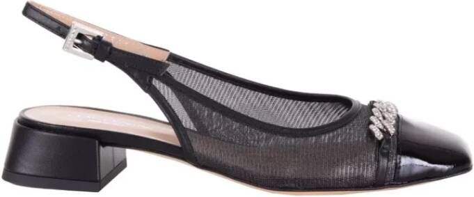 Baldinini Zwarte Mesh Sandalen