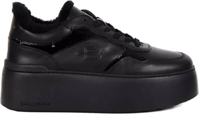 Baldinini Zwarte Plateau Sneakers Black Dames