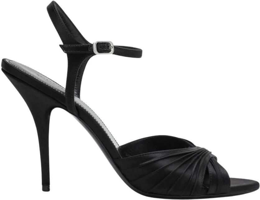 Balenciaga Dynas Plissé Heeled Sandal