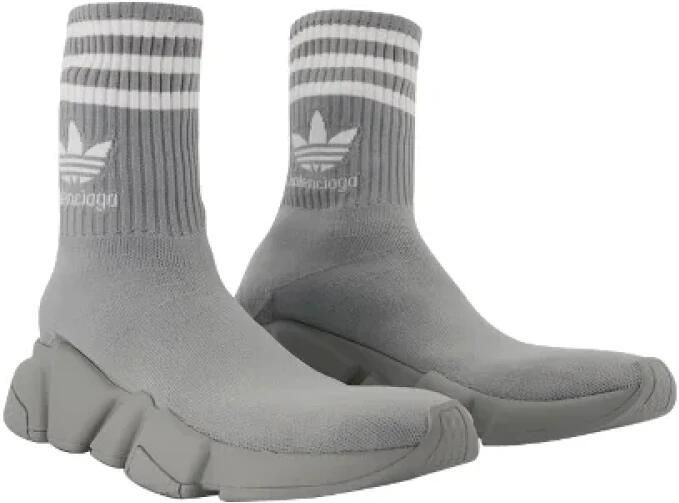 Balenciaga Adidas Speed Lt Sneakers Grijs Wit Logo Grijs Dames - Foto 7