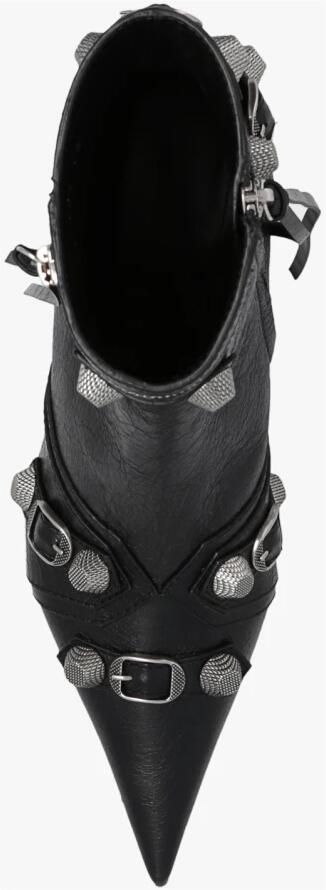 Balenciaga Zwarte leren enkellaarzen Edgy Statement Piece Black Dames - Foto 5