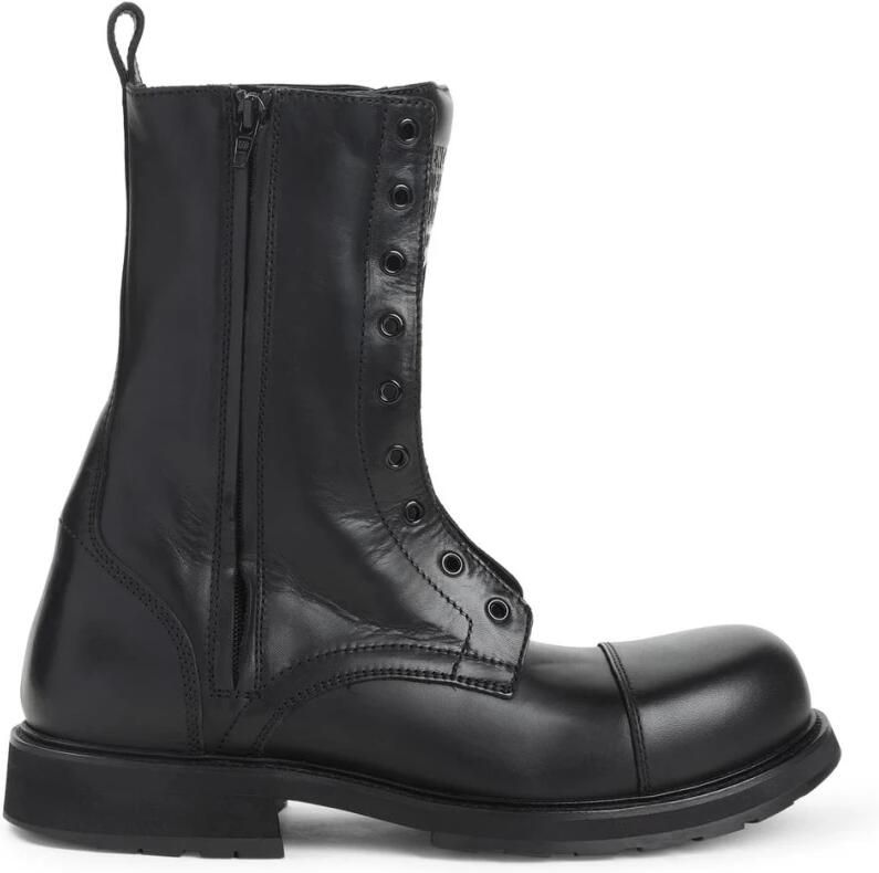 Balenciaga Leren Vetersluiting Combat Laarzen