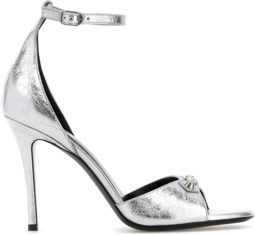 Balenciaga Metallic Leather Stiletto Sandals