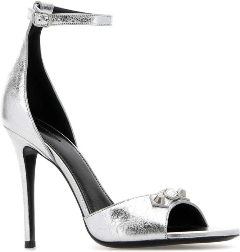 Balenciaga Metallic Leather Stiletto Sandals - Foto 2