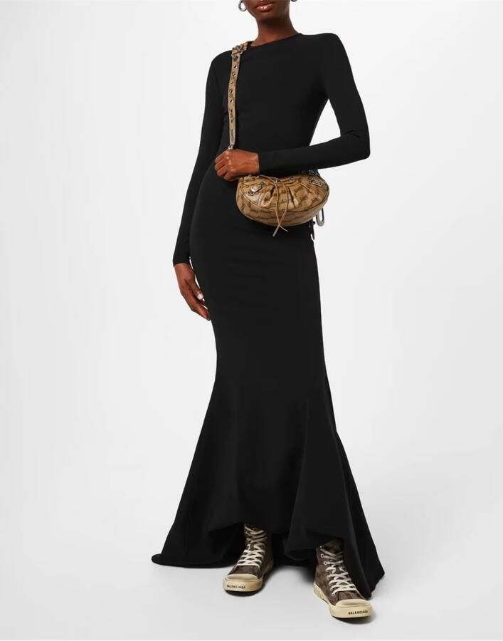 Balenciaga Monogram Logo Hi-Top Sneakers Bruin Dames - Foto 2