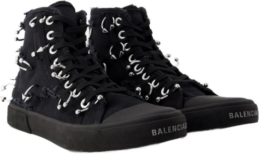 Balenciaga Paris High Top Sneakers Canvas Zwart - Foto 2