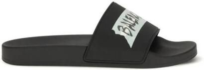 Balenciaga Rubber Strappy Slide Sandals