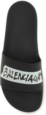 Balenciaga Rubber Strappy Slide Sandals - Foto 2