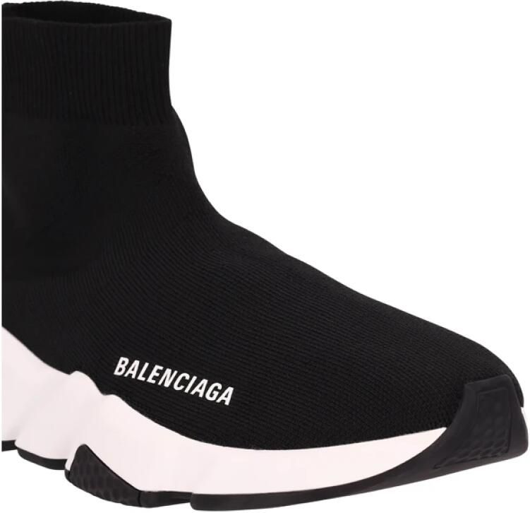 Balenciaga Zwart Witte Speed.2 Sok-Style Sneakers Black