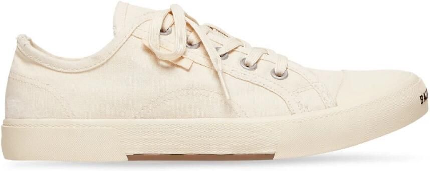 Balenciaga Witte lage sneaker vernietigd katoen