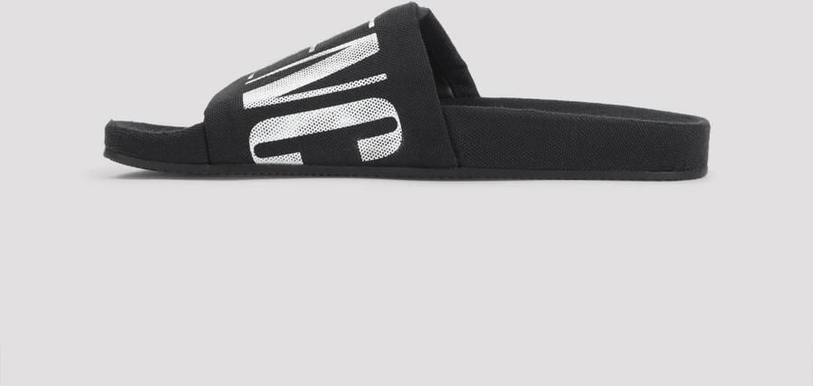 Balenciaga Zwarte Harige Katoenen Instap Sandalen