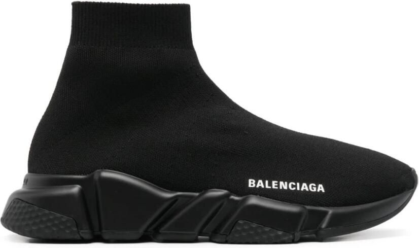 Balenciaga Zwarte Slip-On Sneakers met Logo