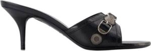 Balenciaga Cagole M70 Mules Black Gold Leather Zwart Dames