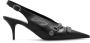 Balenciaga Zwarte Leren Studded Slingback Pump Black Dames - Thumbnail 1