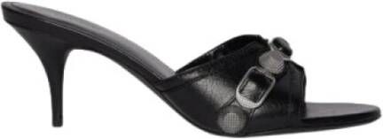 Balenciaga Leren sandalen met metalen hardware Black Dames